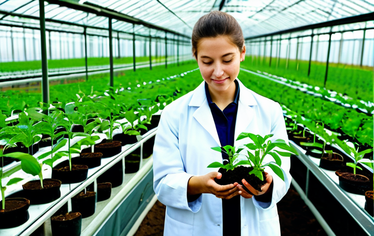 합성생물학 - Environmental Cleanup with Microbes**

"A vibrant scene depicting microscopic organisms (stylized an...