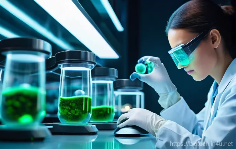 배양 세포의 종류 - **Prompt:** A close-up, highly detailed image of a translucent, intricately structured **organoid** ...