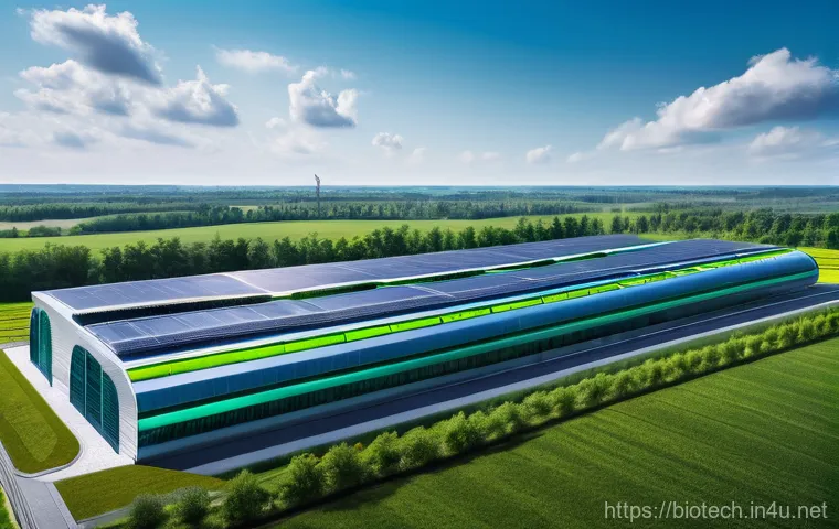 바이오 에너지 - **Image Prompt 2: The Alchemy of Waste - Artificial Stomach Technology**
    "A high-tech laboratory...